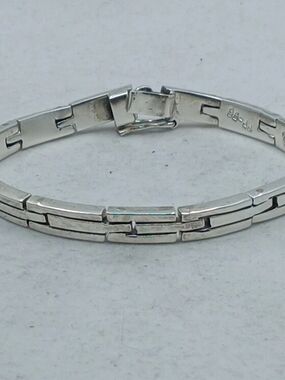 Vintage Taxco Sterling Silver Link Bracelet - Sleek Double-Row Design